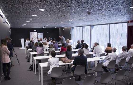 Rueda de prensa en Navarrabiomed