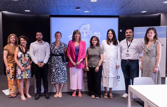 Vice President Ana Ollo along with Ana Antoñanzas and Lydia González, among others who have promoted and participated in the day.  