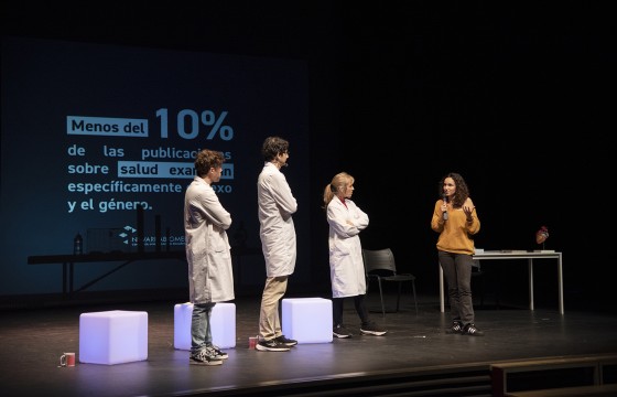 Laura García intervino en la representación para aportar el enfoque de género. 