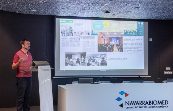 Enrique Santamaría durante la reunión de cierre del proyecto